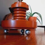 Vintage 50s lamp in varnished wood