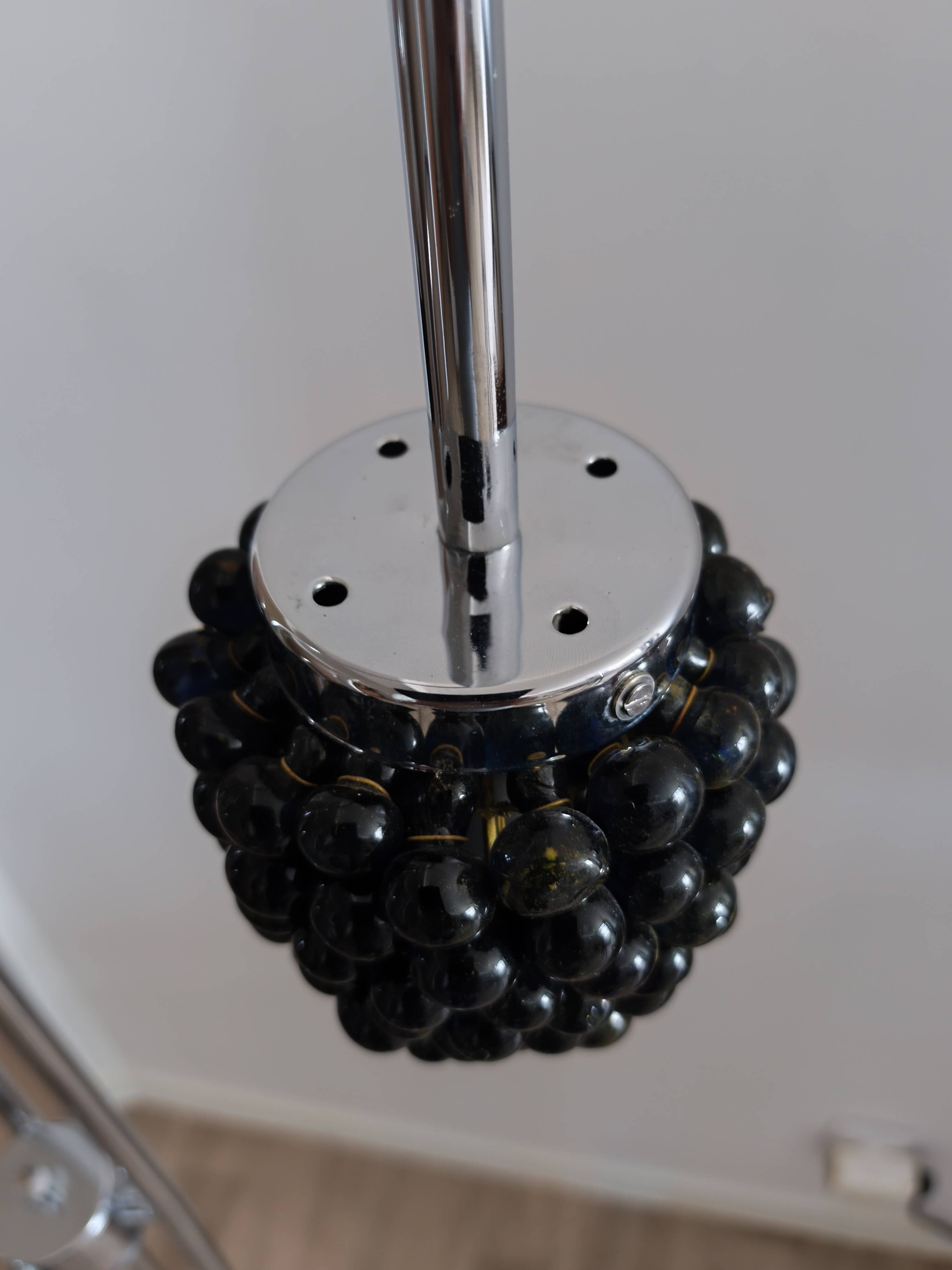 Lampadaire  cascade « Grappes de raisins » en verre multicolore