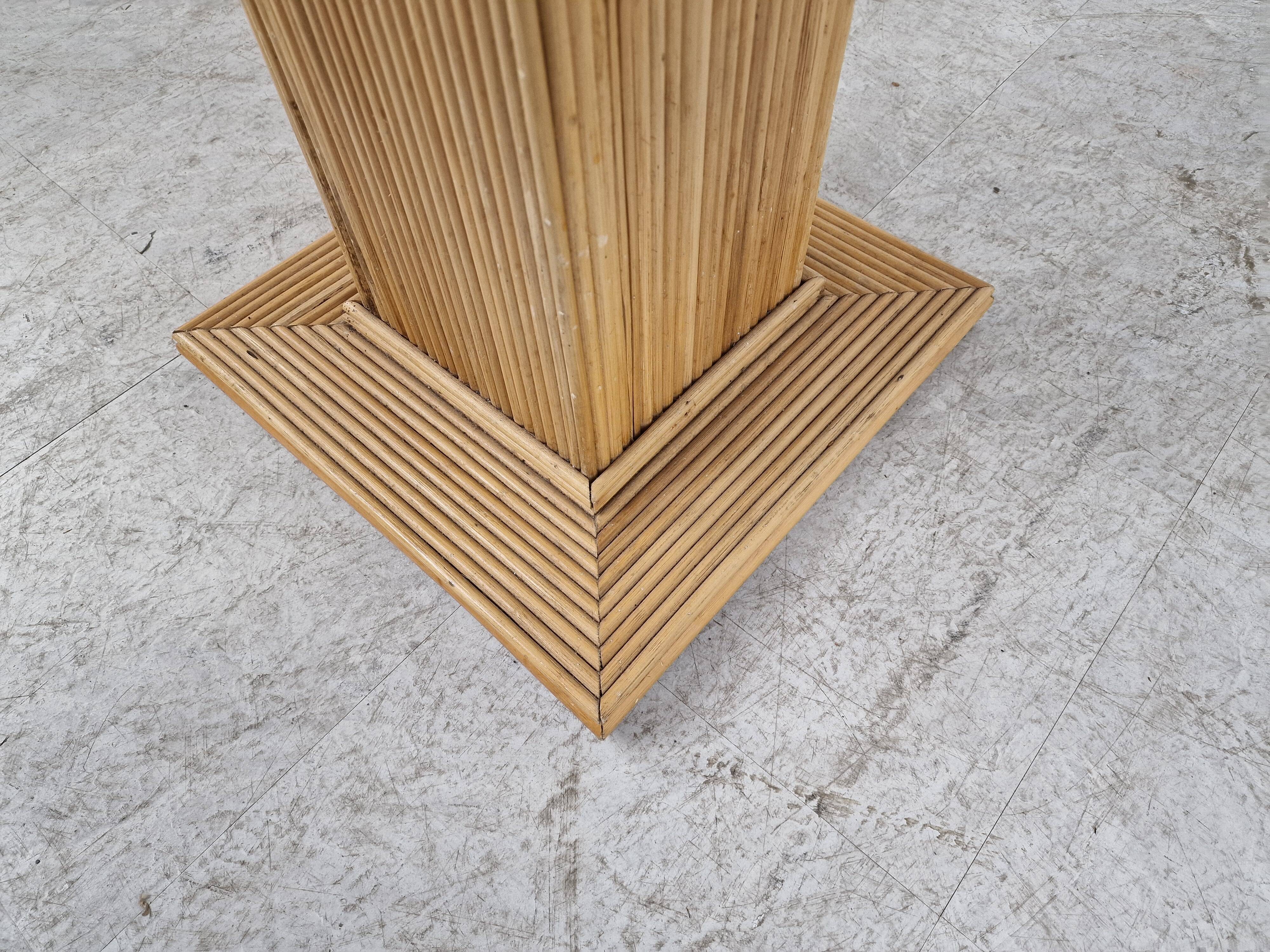 Bamboo dining table by Vivai Del sud, 1970s