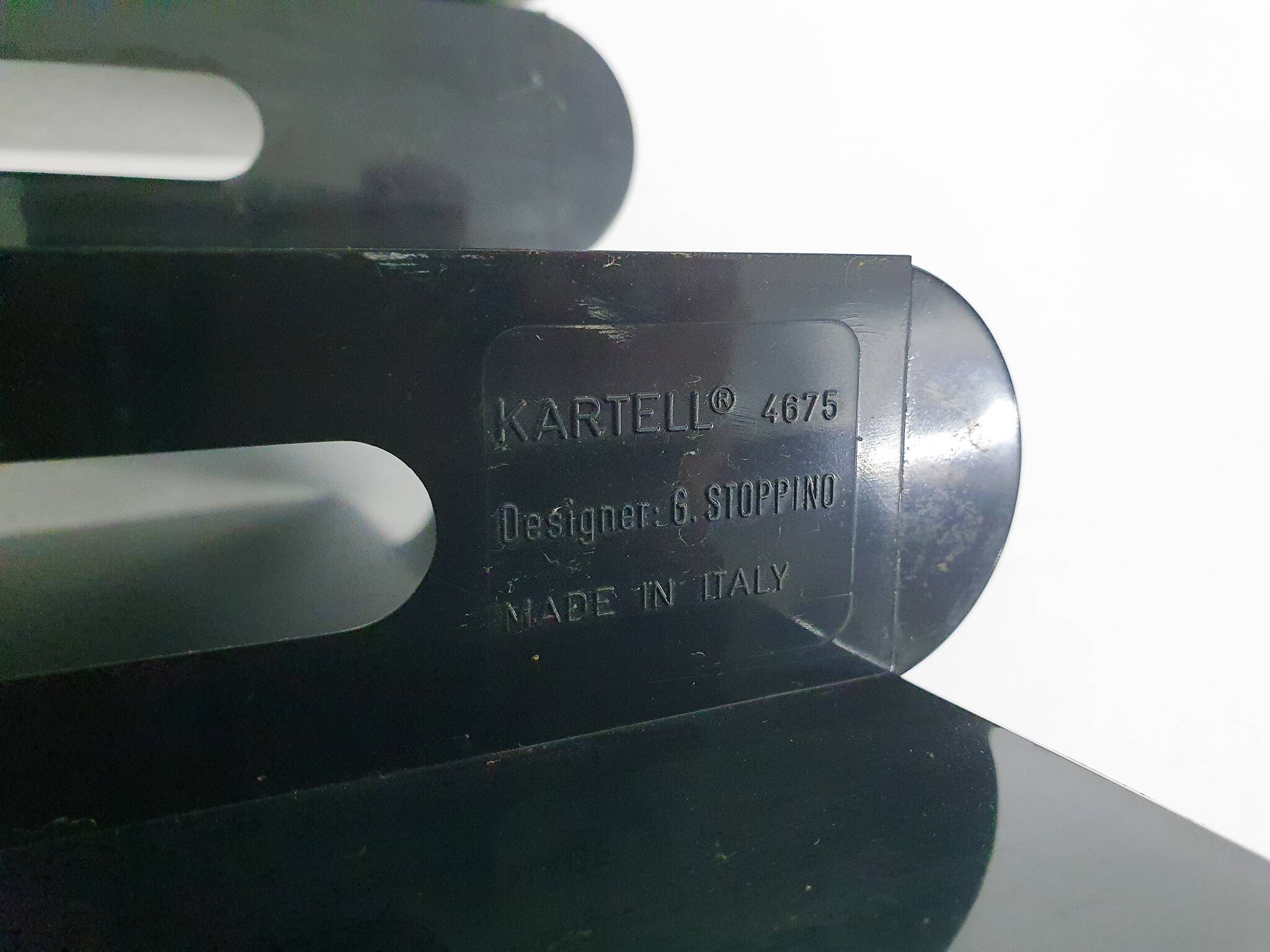Black Giotto Stoppino for Kartell magazine stand, Italy 1960's
