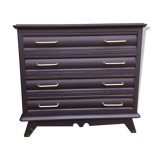 Renovated vintage black chest of drawers