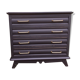 Commode vintage rénovée noire