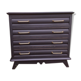 Commode vintage rénovée noire