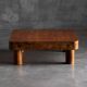 Brutalist pine low coffee table, France, 1960s