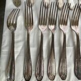 Silver metal cutlery