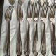 Silver metal cutlery
