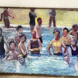 Bain de soleil en piscine signé Patrice Landauer