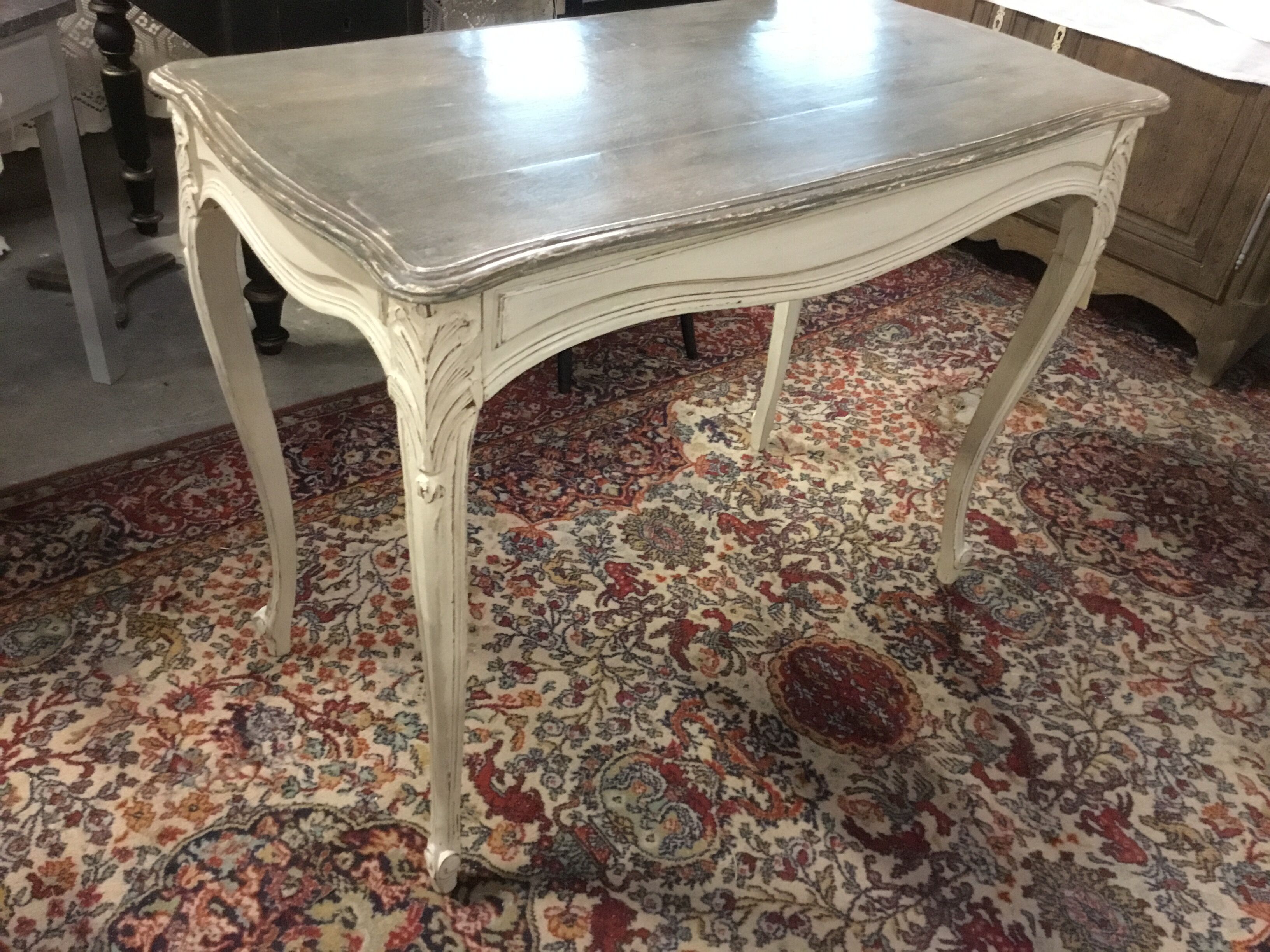 Old-time painted and patinated desk or console table