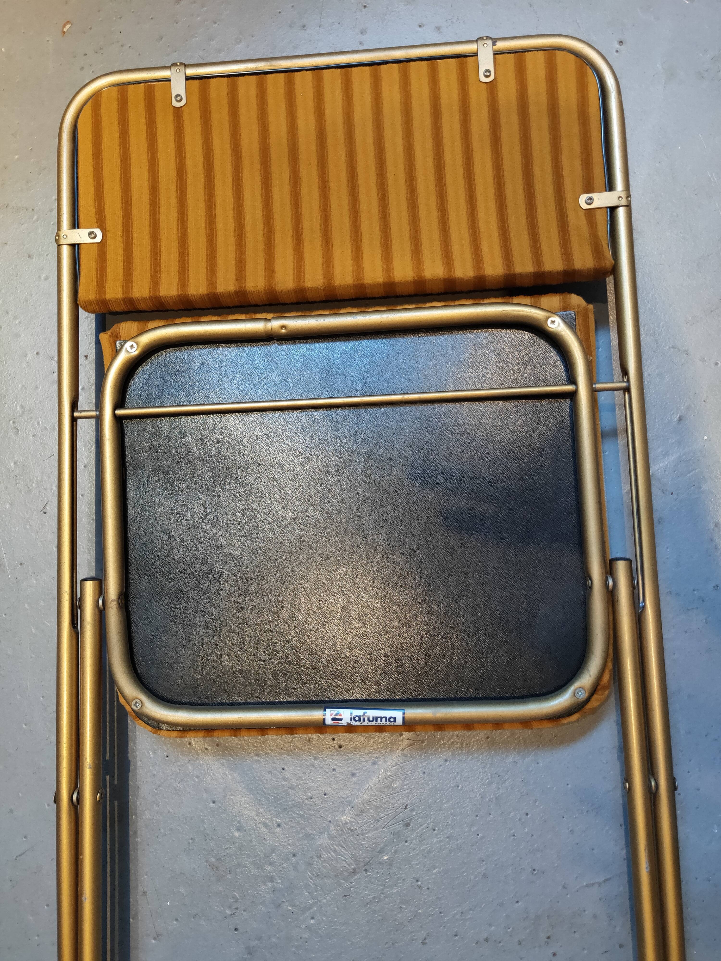 Lot de 4 chaises pliantes Lafuma vintage