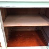 Low green patinated furniture