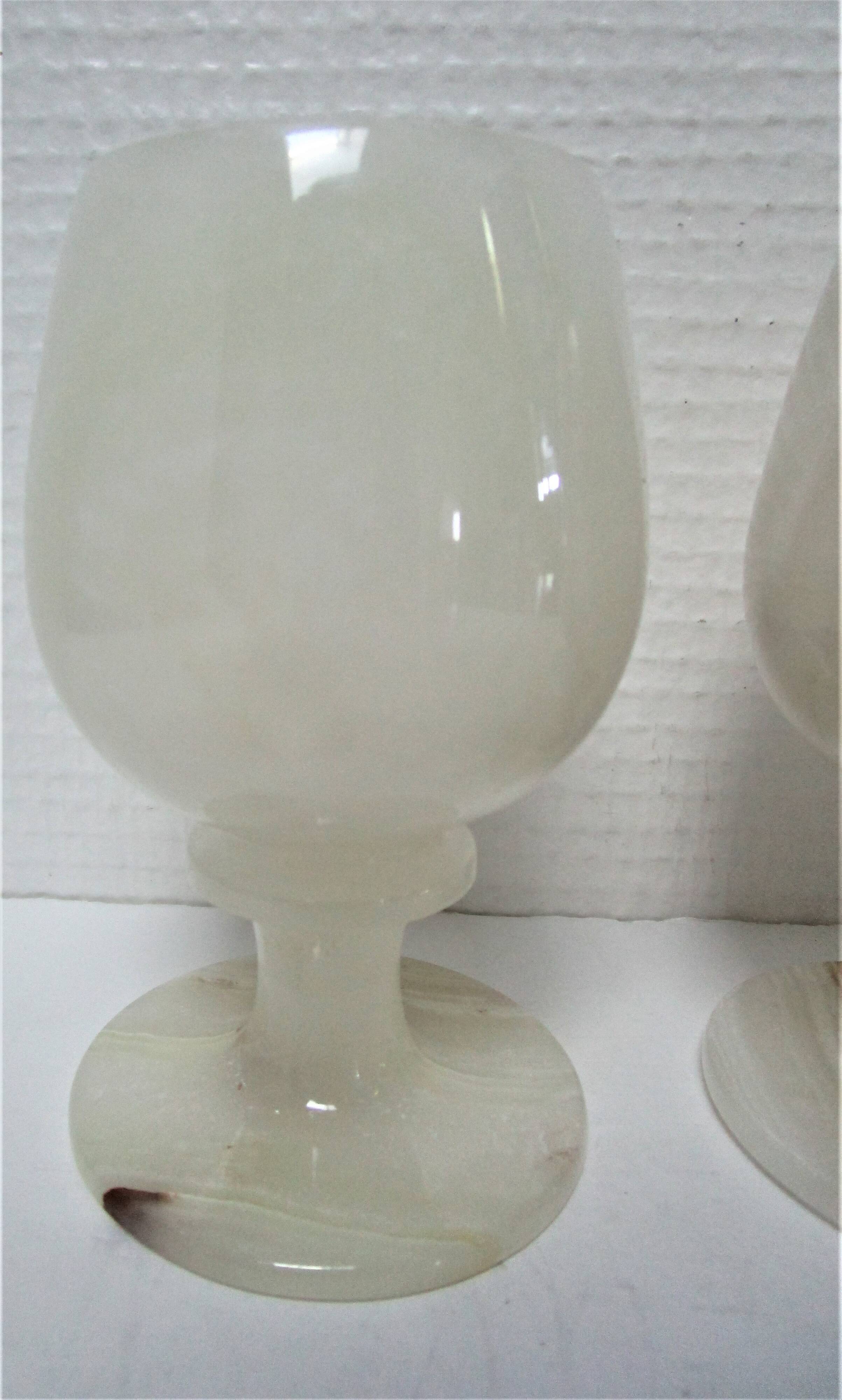 Three onyx candlesticks from the 70s