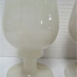 Three onyx candlesticks from the 70s