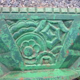 Art deco cast iron planter