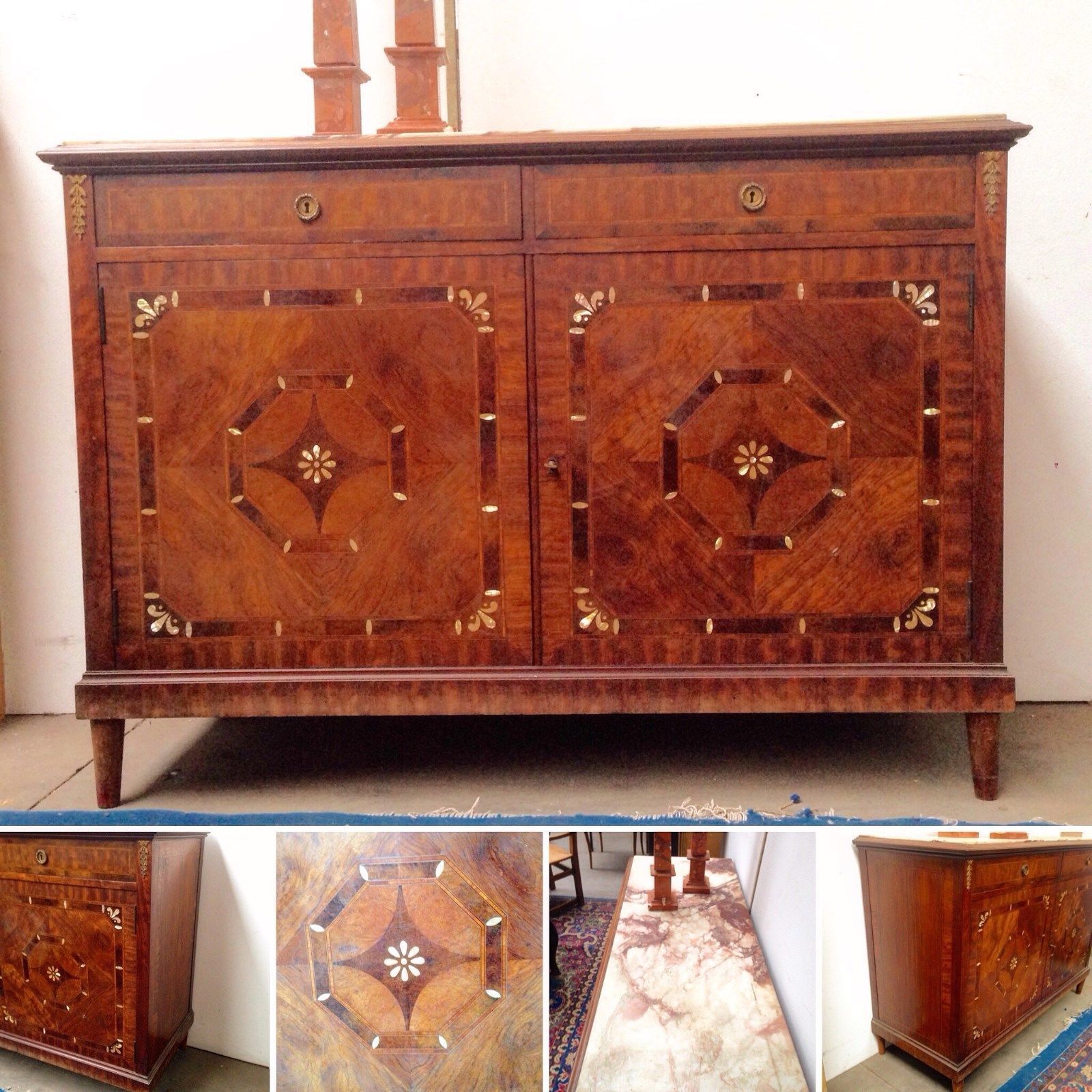 Buffet in marquetry