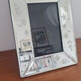 Beveled mirror photo frame
