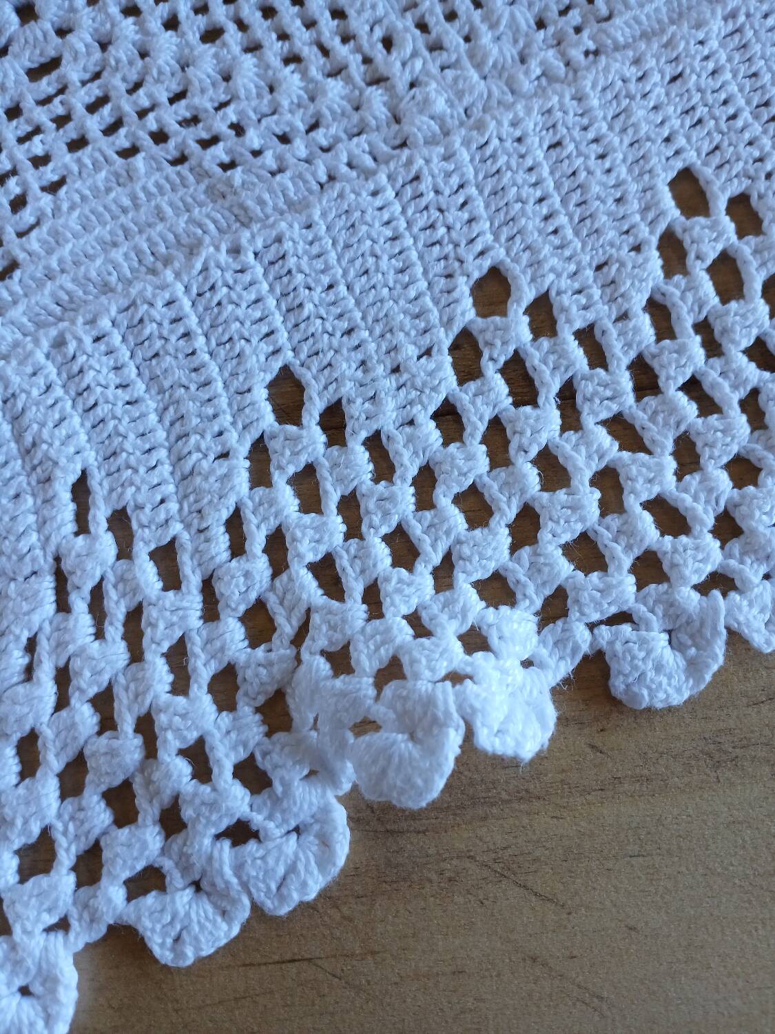 Handmade crochet antique bedspread