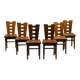 Set of six oak chairs by Henry Jacques Le Même, France circa 1940