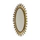 Deknudt sun mirror sunburst mirror oval gold-colored metal 70x56cm
