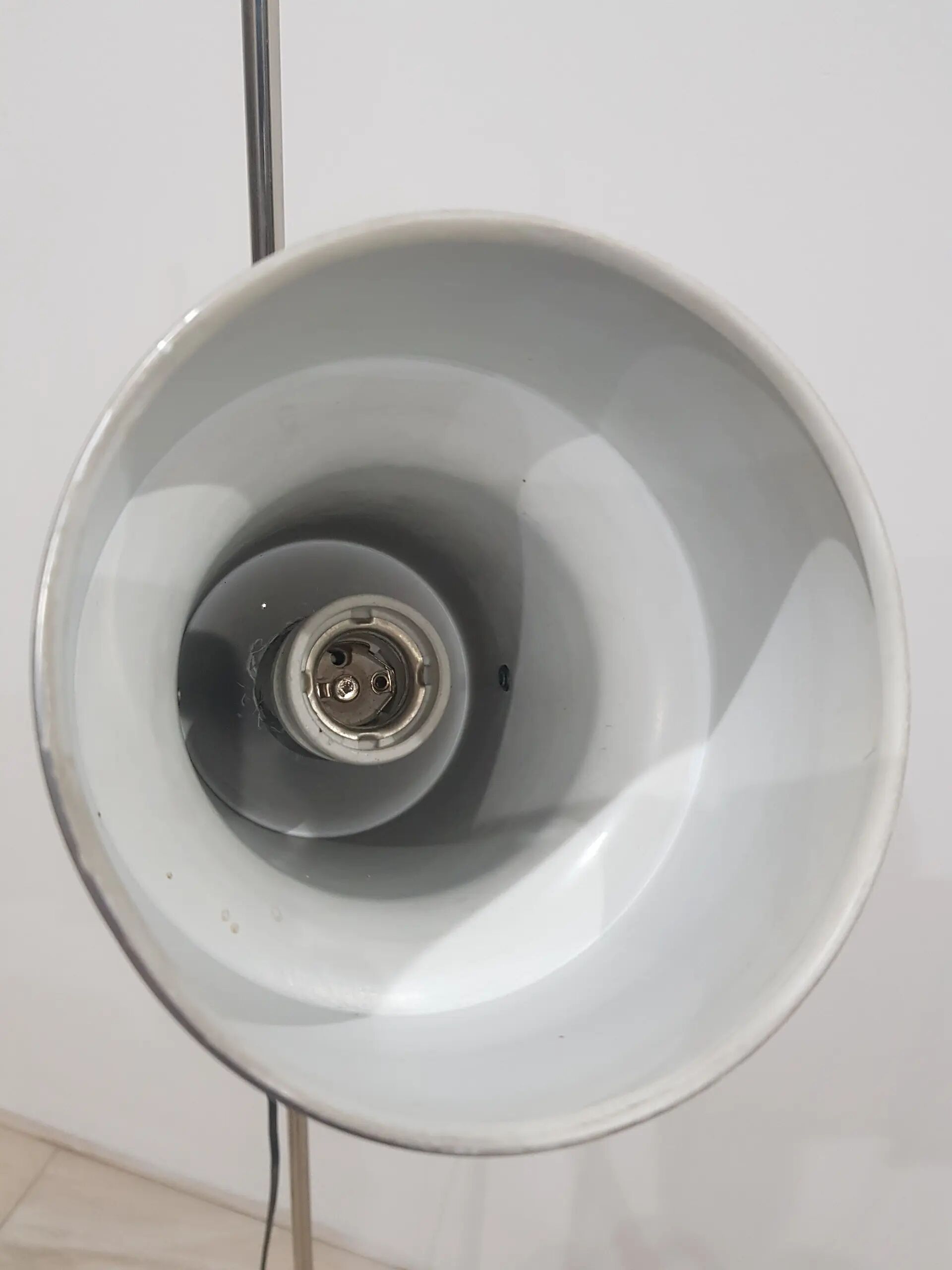 Floor lamp, graphite grey, metal, Germany, 1970s.