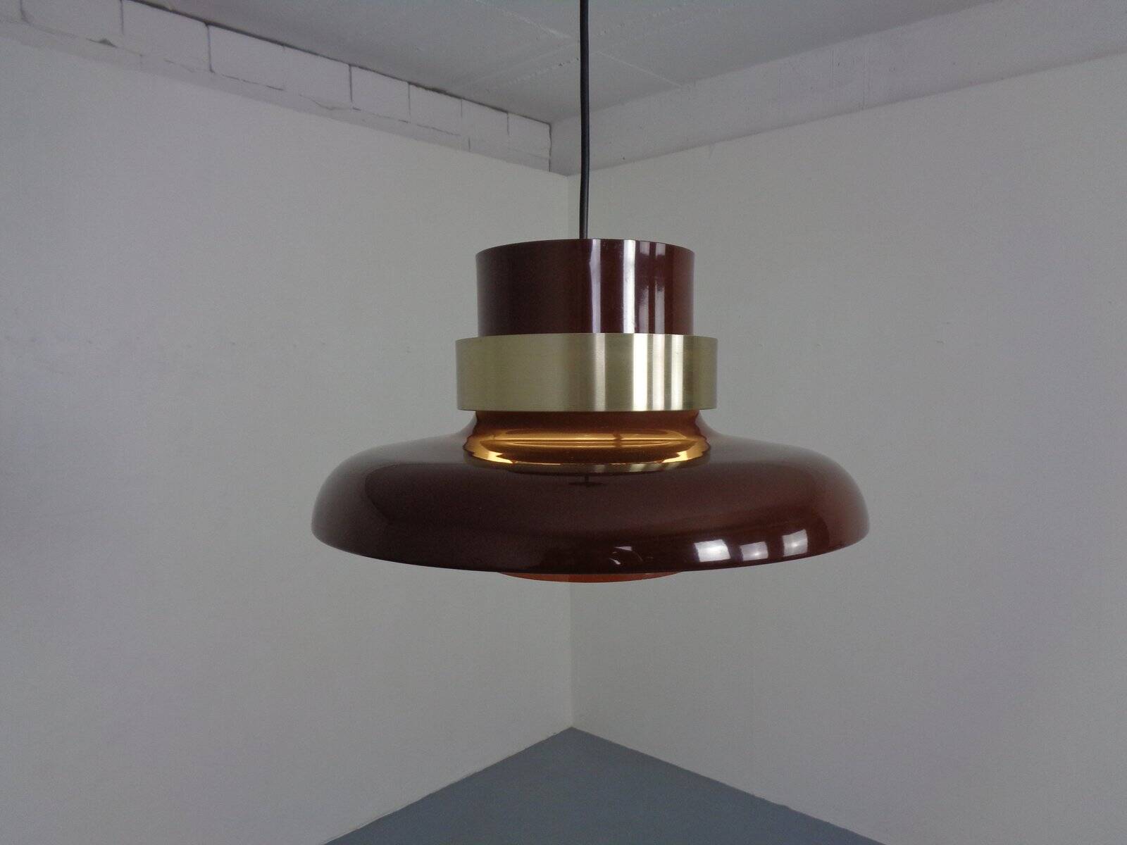 Lamella Ceiling Lamp by Carl Thore for Granhaga Metallindustri, Sweden, 1960s