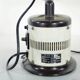 Black and white table lamp made from a 1940s solar lamp.