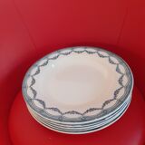6 Hollow plates. EC Salins.Petit Trianon