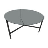 Glass coffee table