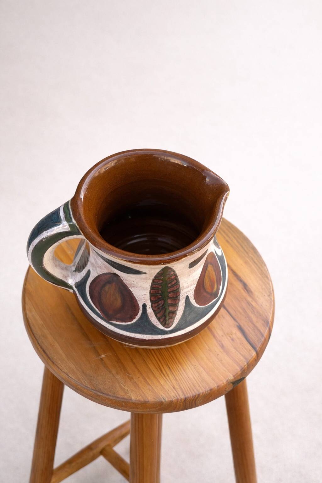 Ceramic pitcher signed J. Poussine – Atelier Sant Vicens – 1950s/60s