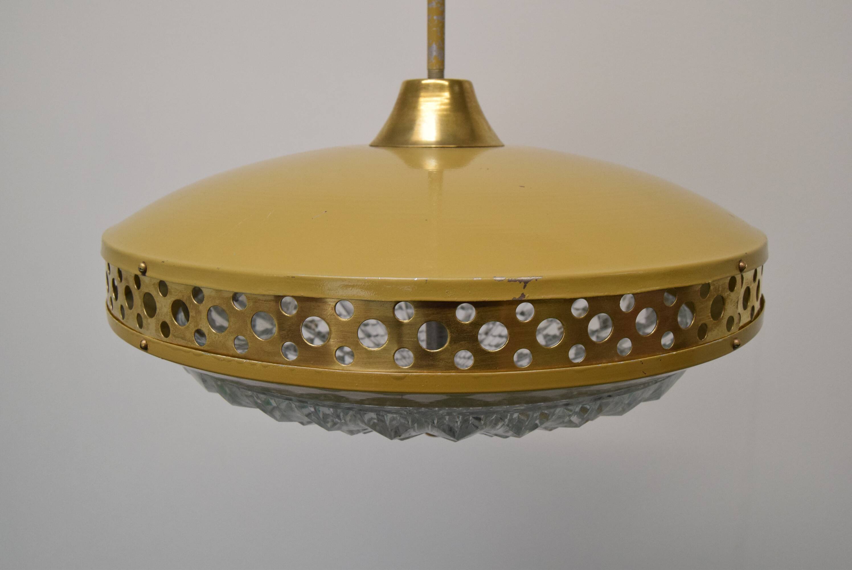 1970s Space Age Metal Pendant by LUDIB Bratislava