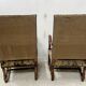 Paire de fauteuils de style Louis XIII a haut dossiers plats XX siècle