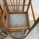 Suite de 4 chaises vintage en bois, dossier éventail, années 50/60