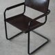 Ensemble de 6 fauteuils en porte-à-faux vintage en cuir brun par Linea Veam, Italie, années 70