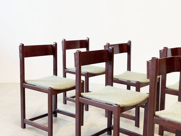 Ensemble de six chaises de salle à manger italiennes