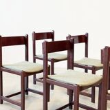 Ensemble de six chaises de salle à manger italiennes