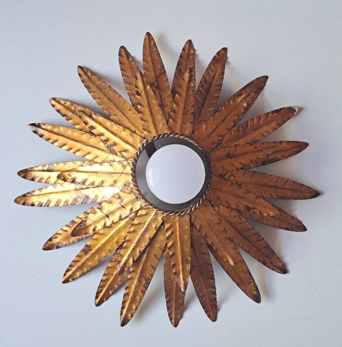 Wall lamp, metal sun ceiling light