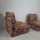 Modular sofa / Pair Armchairs - Fabric leaves - Vintage - Bonacina