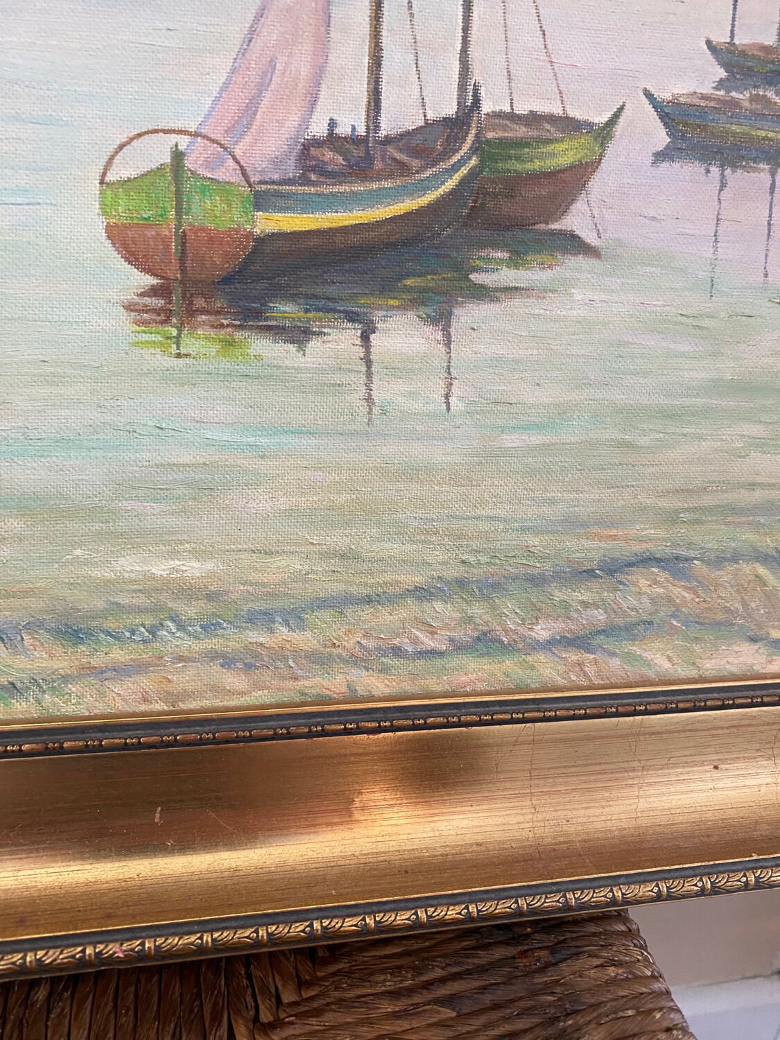 Marine painting, the 5 boats