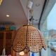 Flower suspension in rattan and wicker
