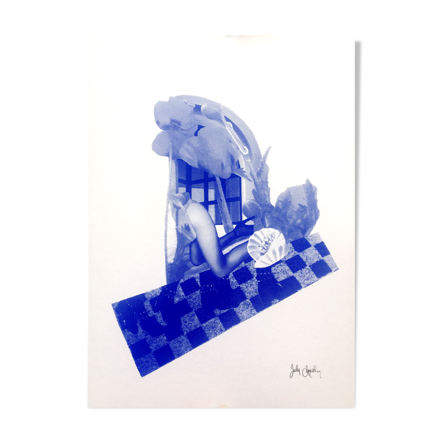 Follow The White Rabbit - screenprint