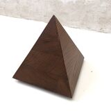 Pyramid shaped wooden box