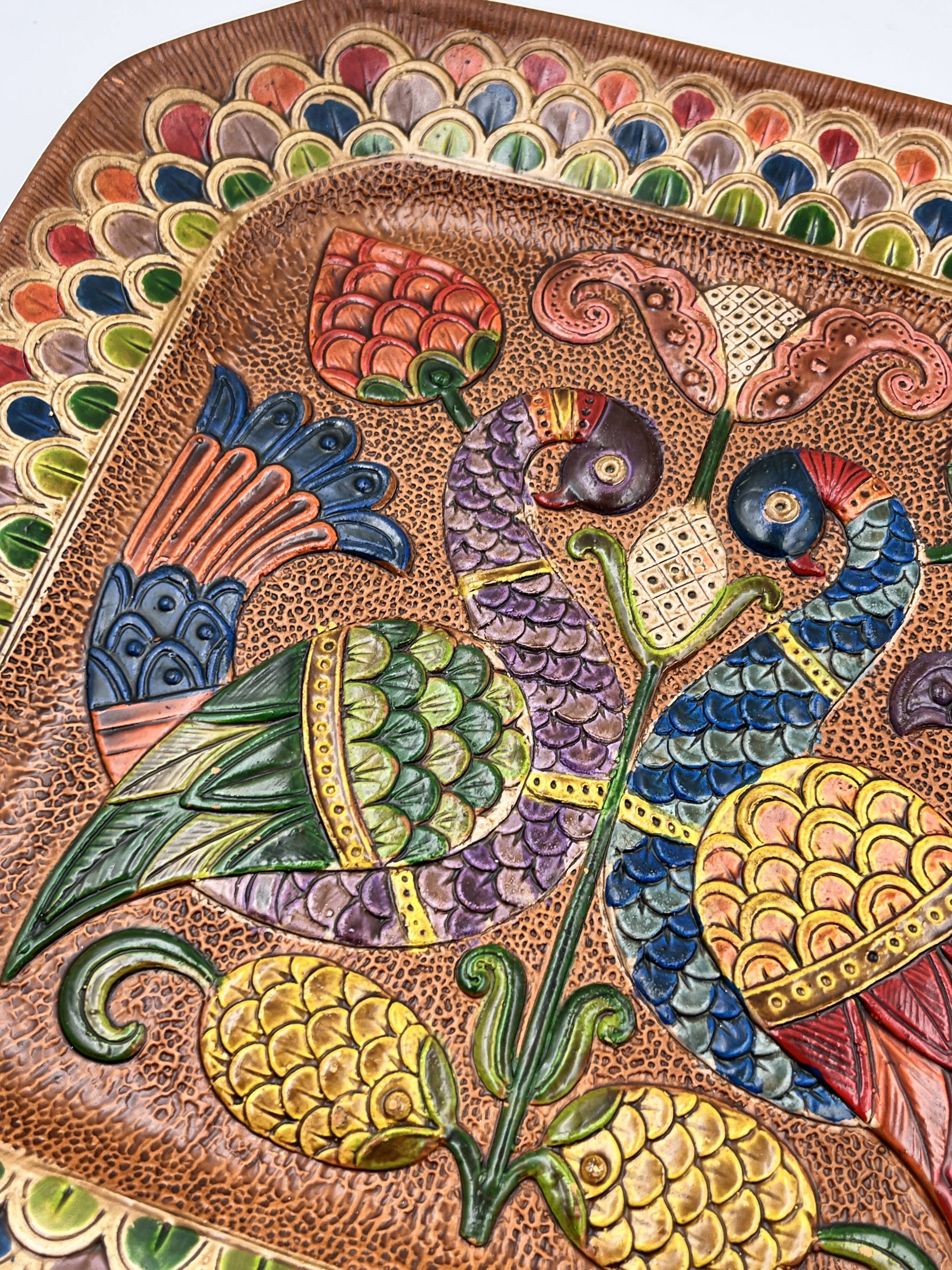 Square ceramic plate Ceramica del Convento