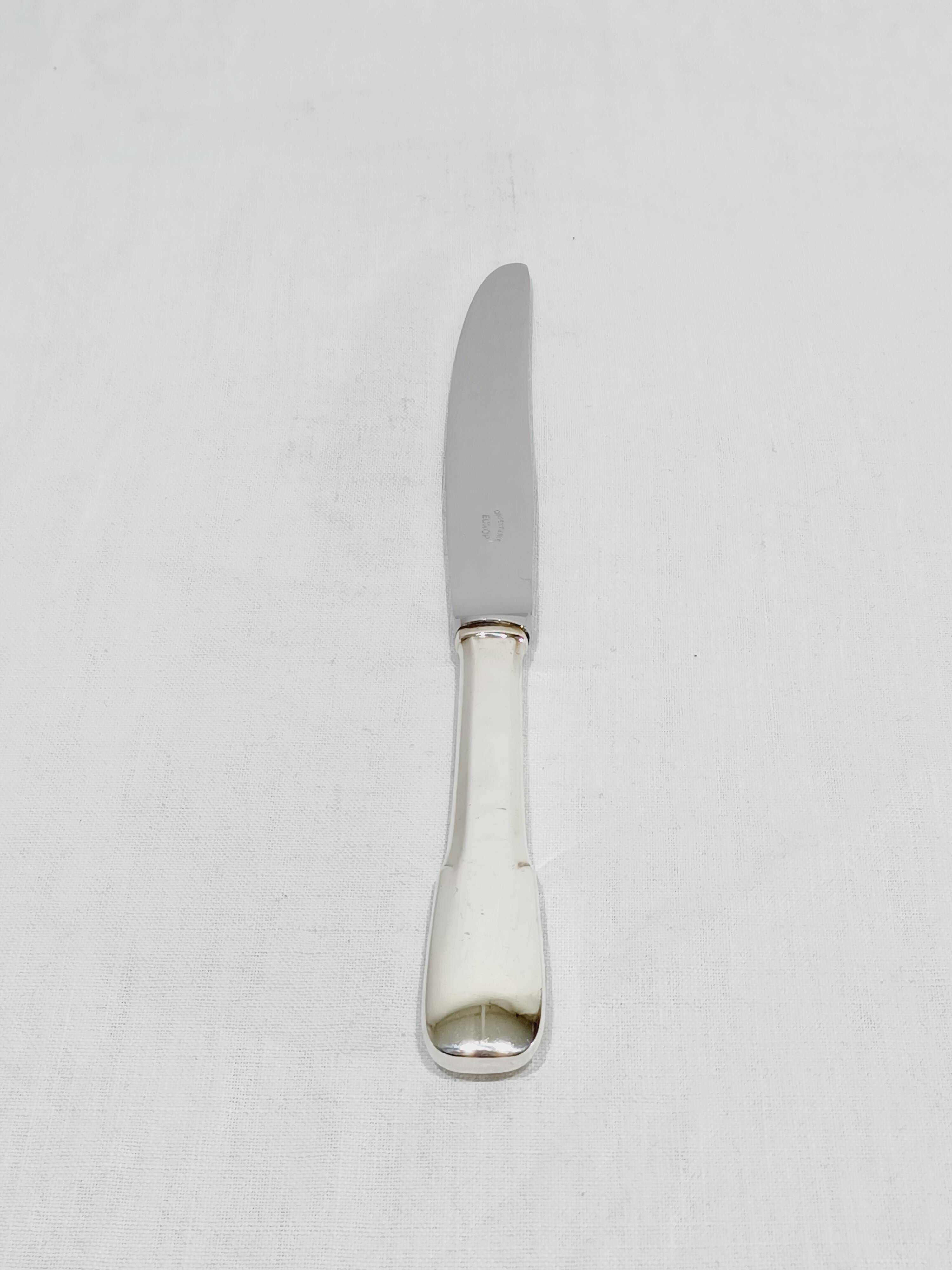 Europ - 12 silver-plated metal knives Uniplat