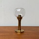 Brass and glass candle holder by Harald Buchrucker, mid-century, 1960s.