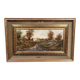 Favelli Flavio: Oil painting on panel "animated landscape"