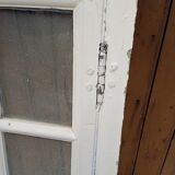 Old arched house window / transom, hammered glass, cremone