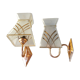 Pair of wall lights, copper and opaline vintage, years 50