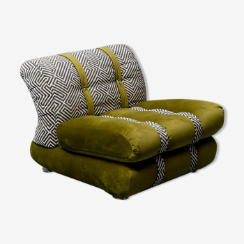 Green velvet armchair 70