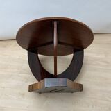 Art Deco Round Side Table in Rosewood Veneer, France, 1930s