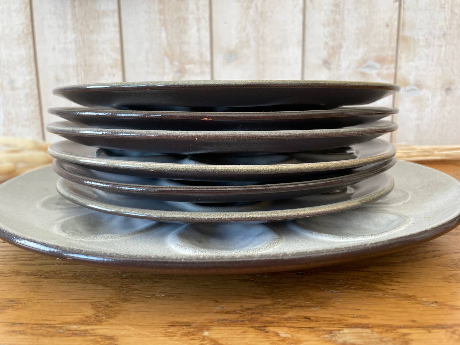 Niderviller oyster service in glazed stoneware