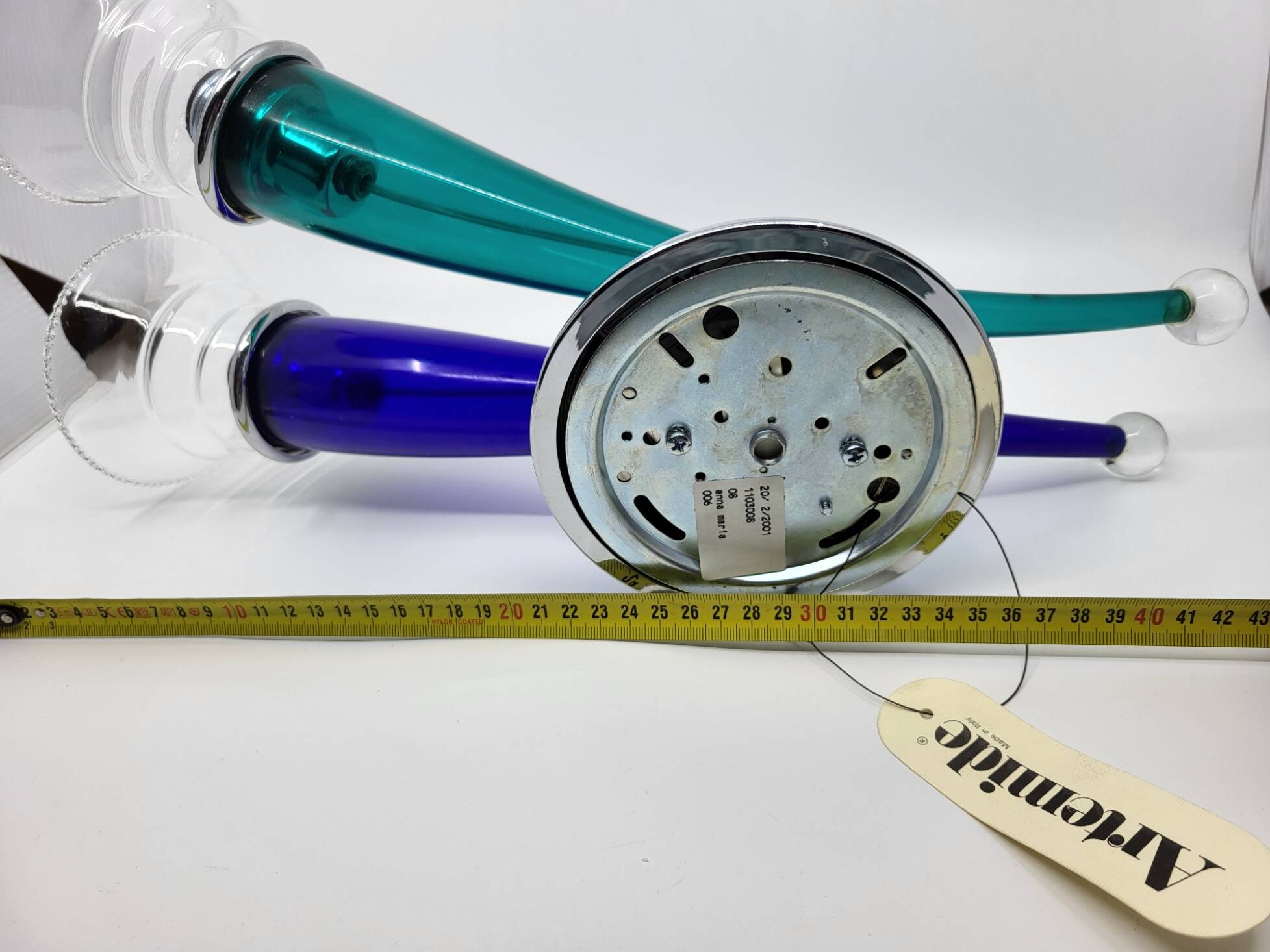 Wall light Giuseppe Righetto by Artemide in Murano glass, Italy 1980.